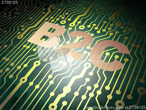 Image of Business concept: circuit board with B2c