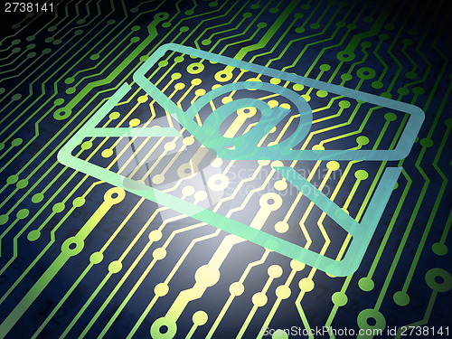 Image of Business concept: circuit board with Email