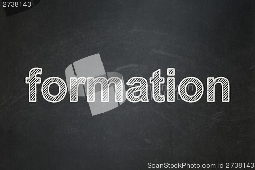 Image of Education concept: Formation on chalkboard background