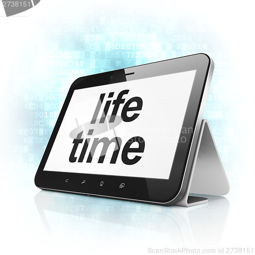Image of Life Time on tablet pc computer