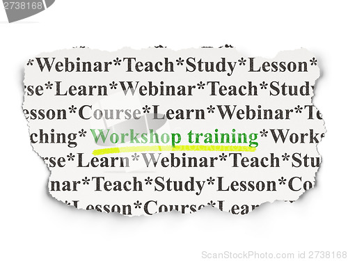 Image of Education concept: Workshop Training on Paper background