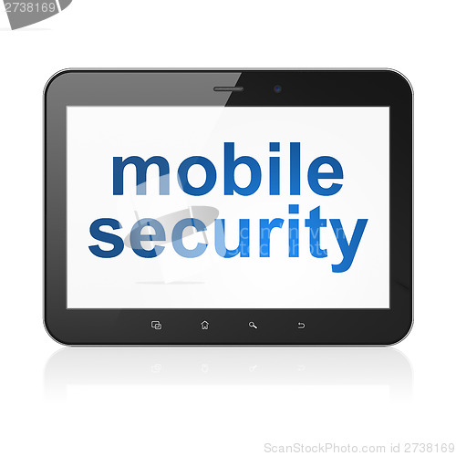 Image of Safety concept: Mobile Security on tablet pc computer