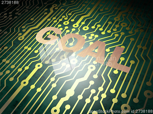 Image of Marketing concept: circuit board with Goal