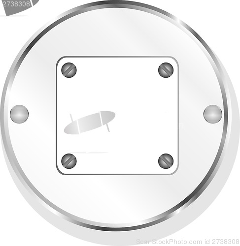 Image of glossy empty speech bubble web button icon