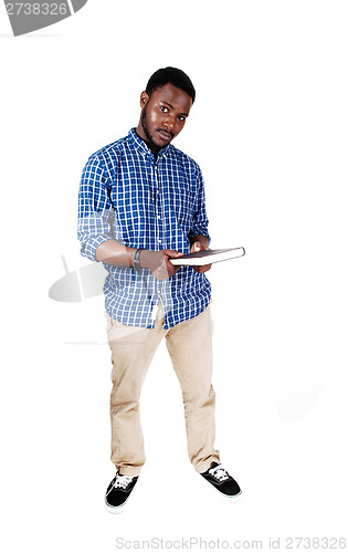 Image of Black man with a book.