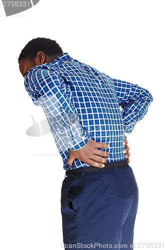 Image of Black man with backache.