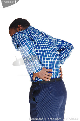 Image of Black man with backache.