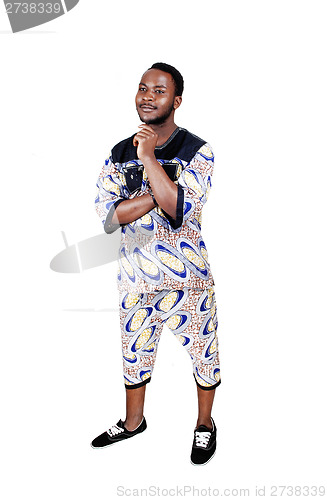 Image of Black man African clothing.