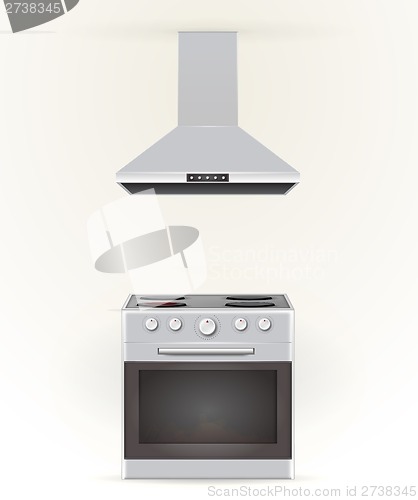 Image of Illustration of stove and extractor