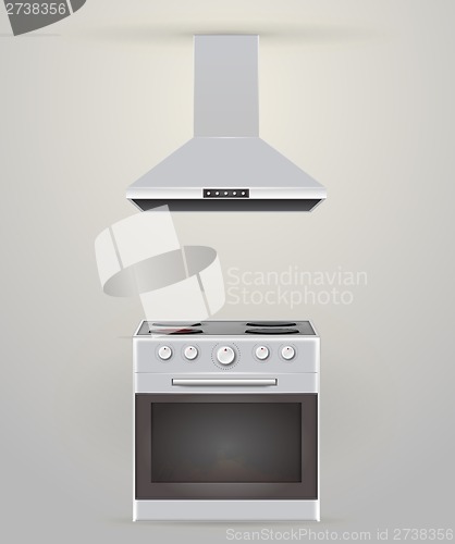 Image of Illustration of stove and extractor