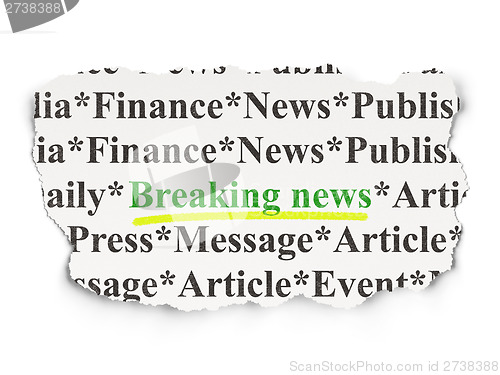 Image of News concept: Breaking News on Paper background