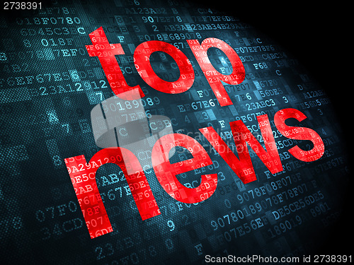 Image of News concept: Top News on digital background