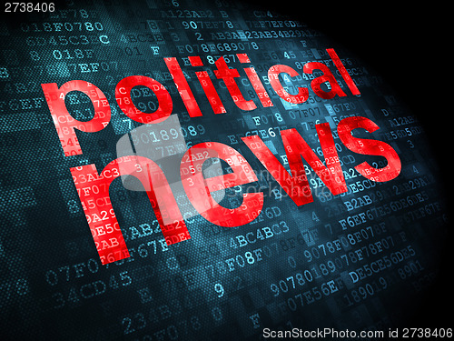 Image of News concept: Political News on digital background