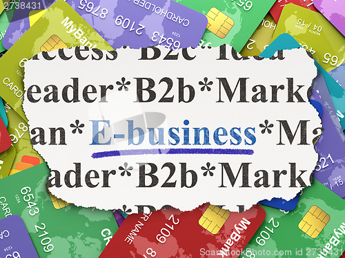Image of Finance concept: E-business on Credit Card background