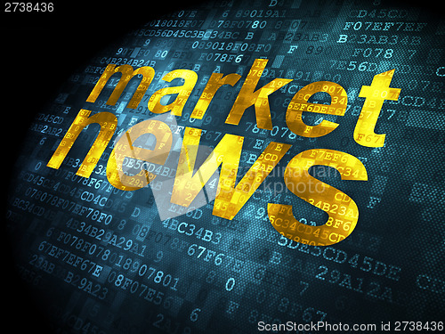 Image of News concept: Market News on digital background