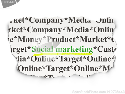Image of Marketing concept: Social Marketing on Paper background