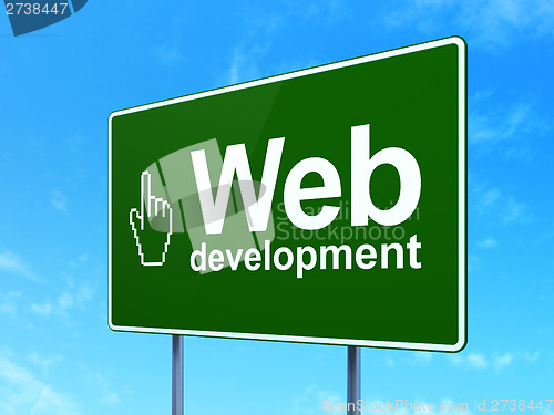 Image of Web development concept: Web Development and Mouse Cursor