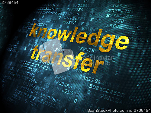 Image of Education concept: Knowledge Transfer on digital background