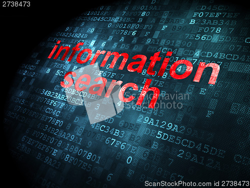 Image of Information concept: Information Search on digital background