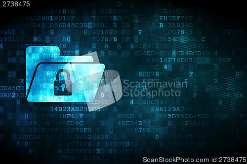 Image of Finance concept: Folder With Lock on digital background