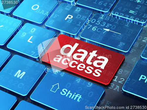 Image of Information concept: Data Access on computer keyboard background