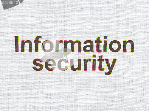 Image of Privacy concept: Information Security on fabric texture