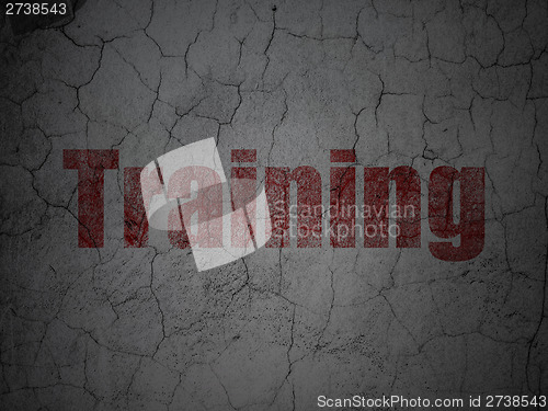 Image of Education concept: Training on grunge wall background