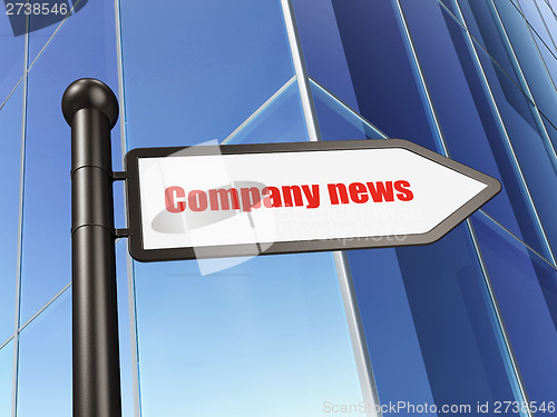 Image of News concept: sign Company News on Building background