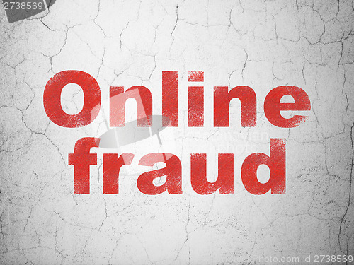 Image of Privacy concept: Online Fraud on wall background