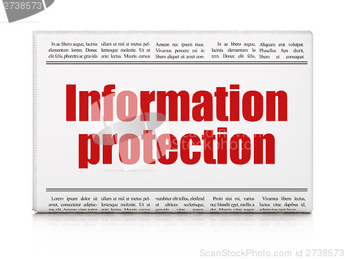 Image of Privacy news concept: newspaper headline Information Protection