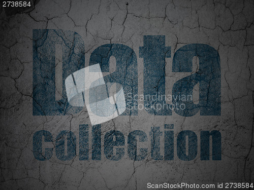 Image of Data concept: Data Collection on grunge wall background