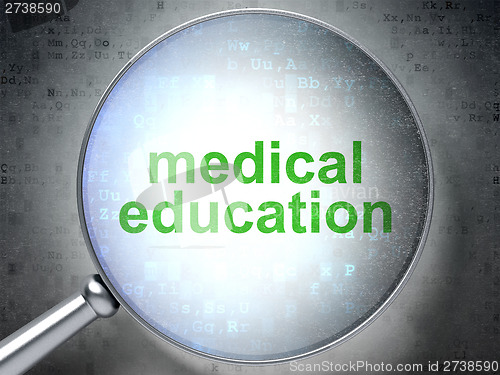 Image of Education concept: Medical Education with optical glass