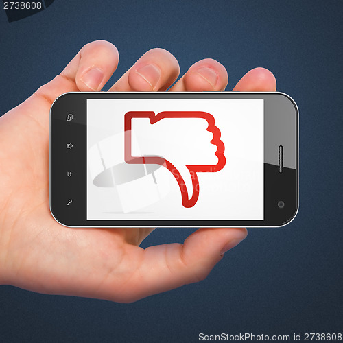 Image of Social network concept: Unlike on smartphone