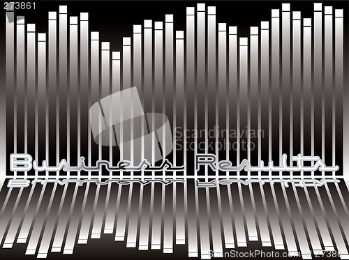 Image of bar chart reflect black