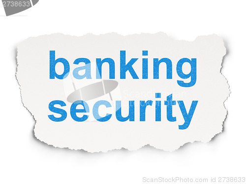 Image of Protection concept: Banking Security on Paper background