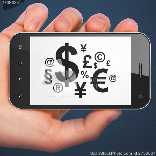 Image of News concept: Finance Symbol on smartphone