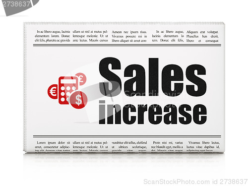 Image of Advertising news concept: newspaper with Sales Increase