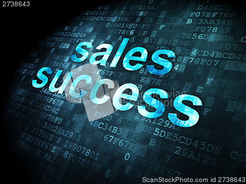 Image of Advertising concept: Sales Success on digital background