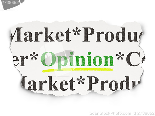 Image of Marketing concept: Opinion on Paper background