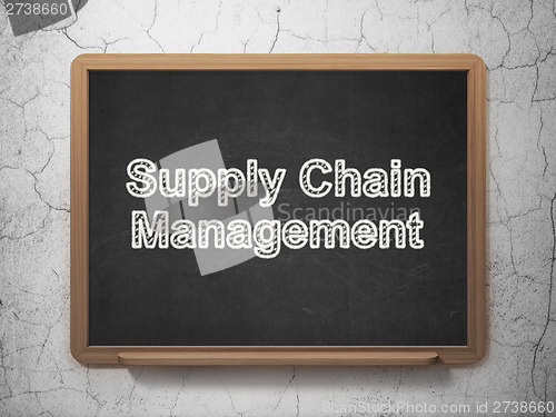 Image of Marketing concept: Supply Chain Management on chalkboard