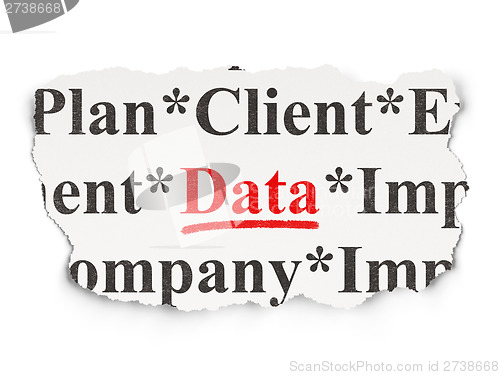 Image of Information concept: Data on Paper background