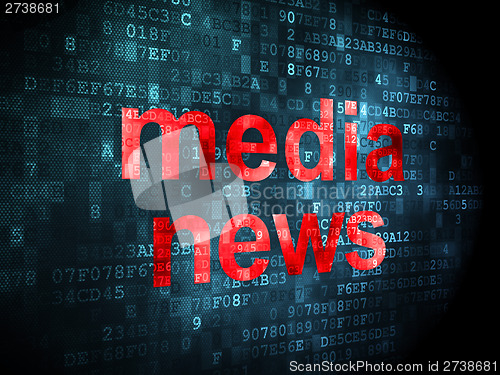 Image of News concept: Media News on digital background