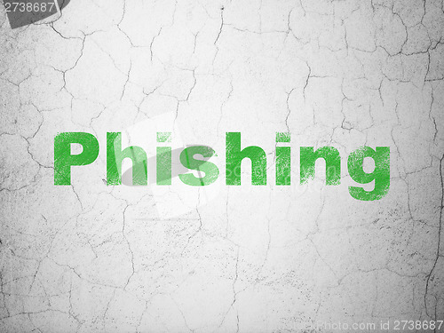 Image of Protection concept: Phishing on wall background