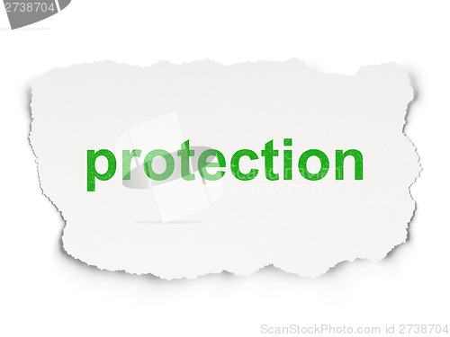 Image of Privacy concept: Protection on Paper background