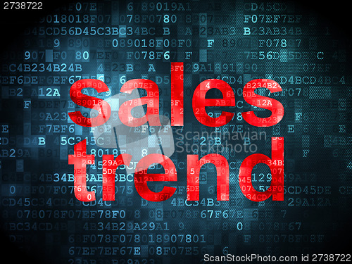 Image of Marketing concept: Sales Trend on digital background