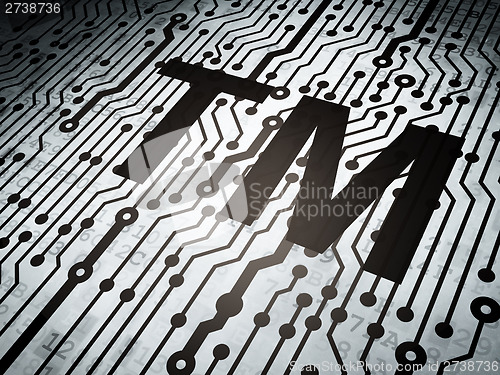 Image of Law concept: circuit board with Trademark