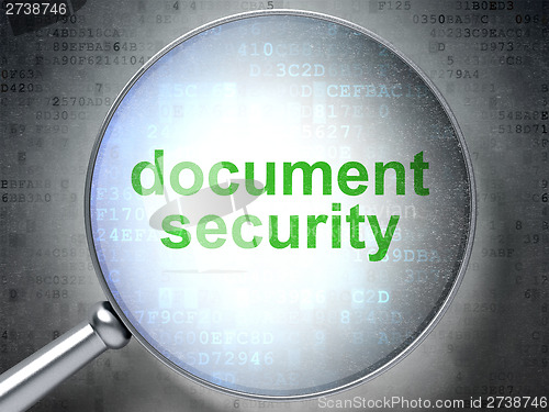 Image of Safety concept: Document Security with optical glass