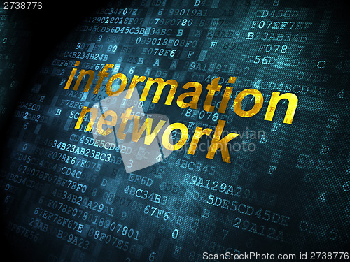 Image of Information concept: Information Network on digital background