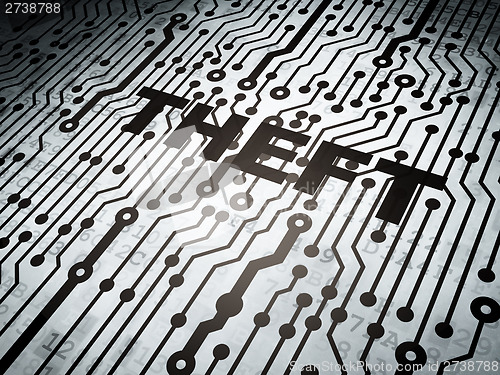Image of Protection concept: circuit board with Theft