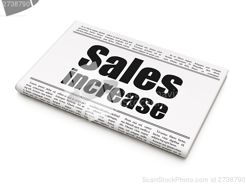 Image of Advertising news concept: newspaper headline Sales Increase